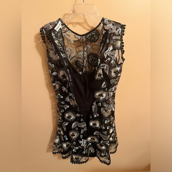 LAST CHANCE | Karina Grimaldi Revolve Leonor Embroidered Lace Mini Dress - Picture 6 of 9